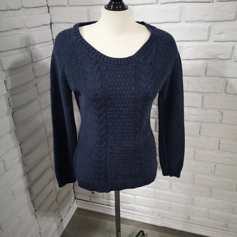 Alfred Sung Ladies Size XL Navy Boat Neck Straight Fit Sweater
